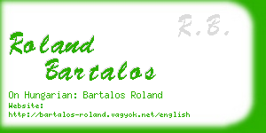 roland bartalos business card